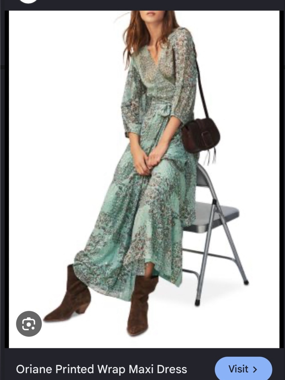 BA&SH Oriane printed wrap maxi dress
*As-Is* belted wrap around tie is cut short - Picture 8 of 13